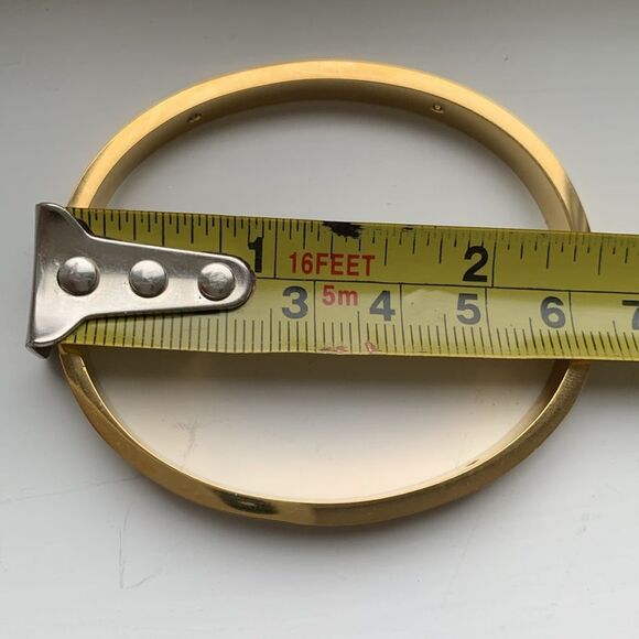 Iconic Gold Tone Screw Bracelet, Screwdriver & Crystals, Unisex Luxury Bangle - Picture 7 of 9